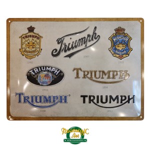 Метална табела с логото на Triumph